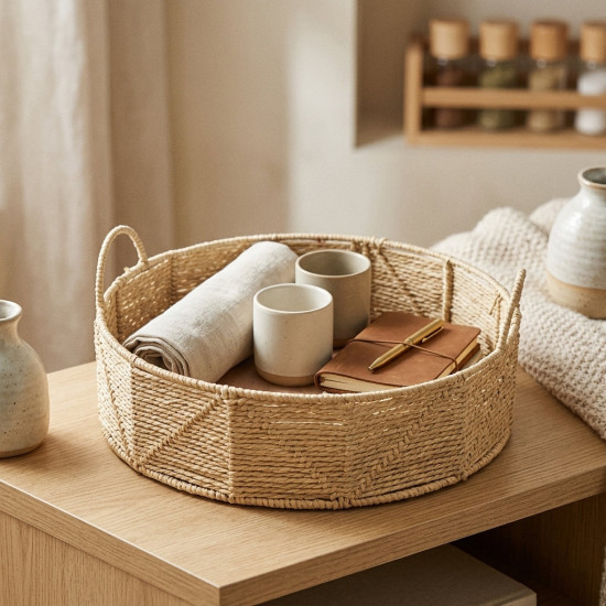 Straw Basket	Large